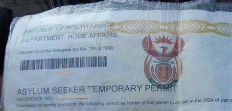 south Africa refugee status letter